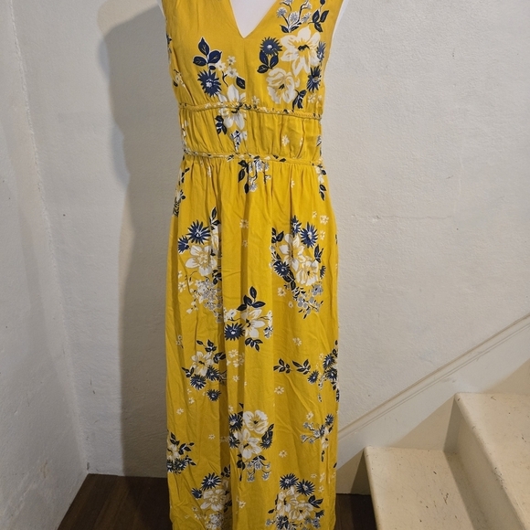 Japna Dresses & Skirts - Japna Yellow Floral Maxi Dress Size M